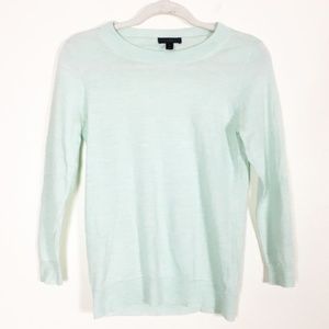 J. Crew Light Mint Green 100% Merino Wool Sweater